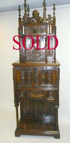antique knight cabinet