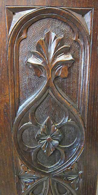 gothic cabinet side detail