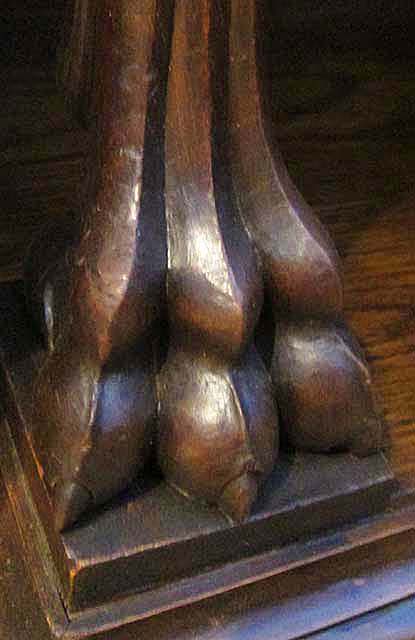 5183a-lion's paw on antique cabinet