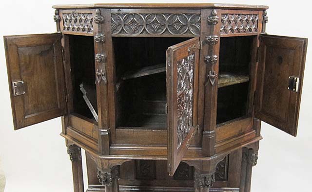 5185-interior of antique cabinet