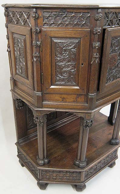 5185-angle view of gothic cabinet