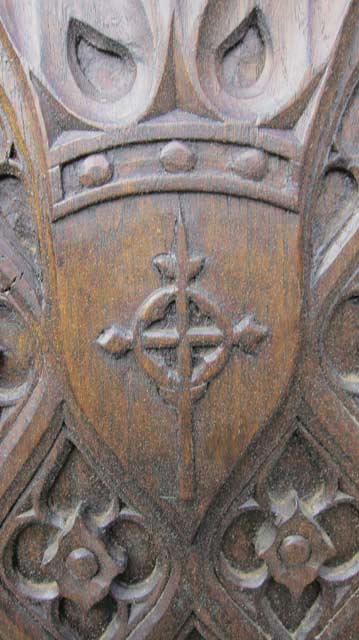 central panel of door with coat-of-arms