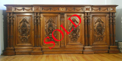 enfilade cabinet with lions