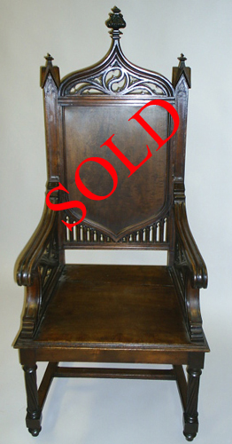 french gothic antique armchair sold
