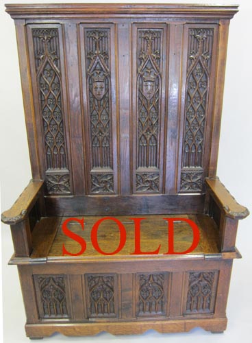 french antique gothic bench sold