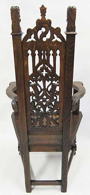 5138-rear view gothic dining chair