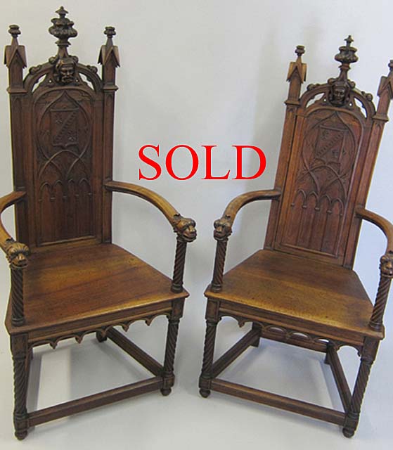antique caquetoire armchairs