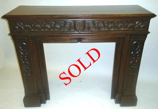 french antique Gothic Fireplace sold