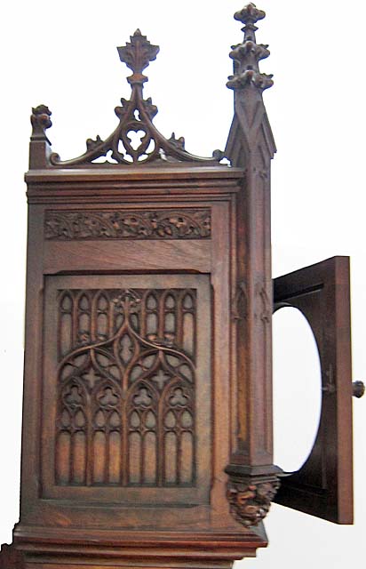 4179-gothic clock with door open