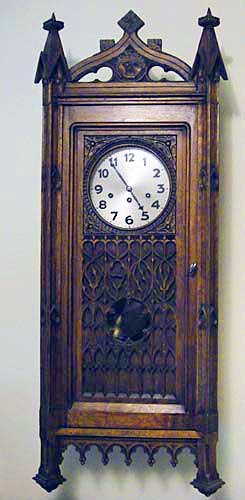 french antique gothic revival  wall-clock