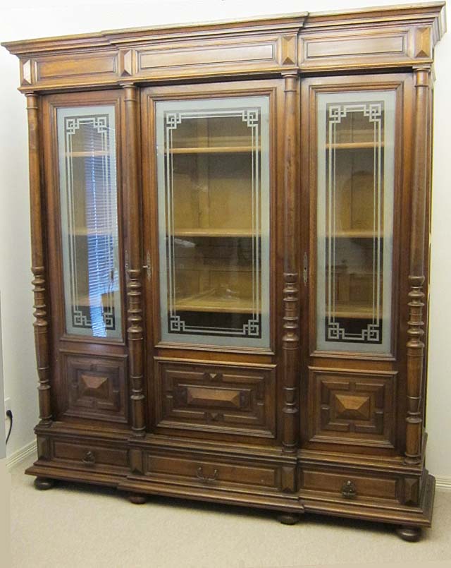 french antique bookcase