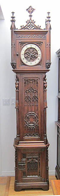 gothic revival grandfather clock