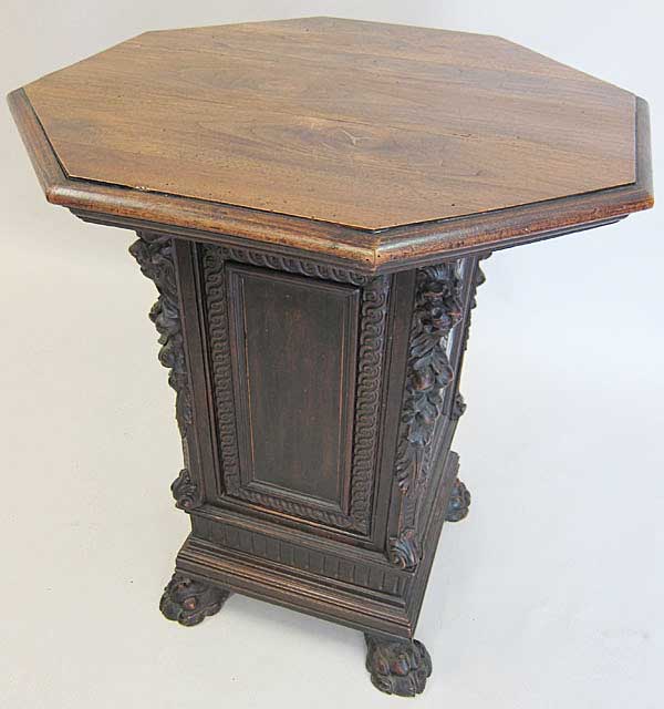 small renaissance revival octagonal table