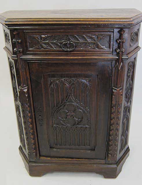 small french gothic cabinet