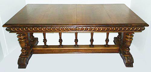 french antique dining table or desk trestle design