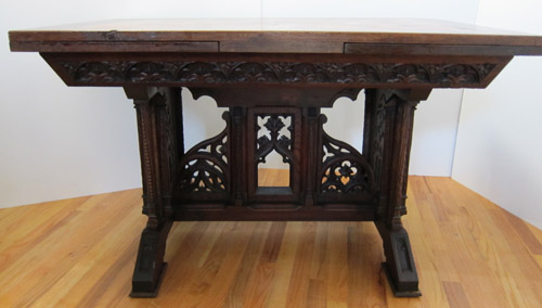 4190-base of antique dining table