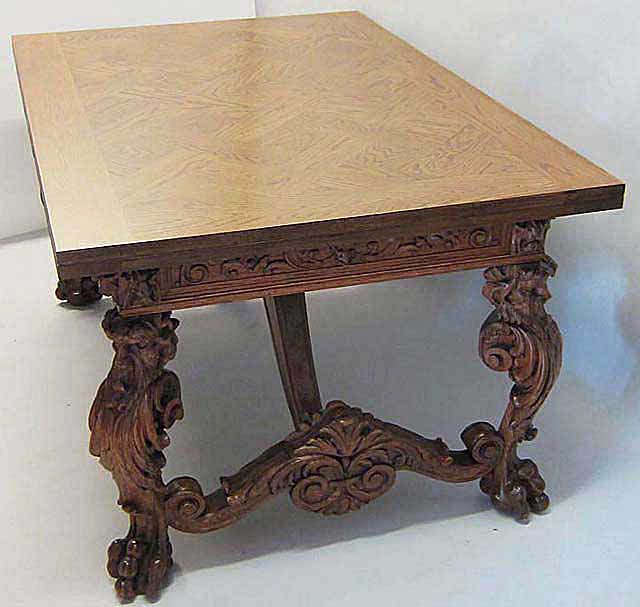 french antique dining table fontainebleau style rosso fiorentino